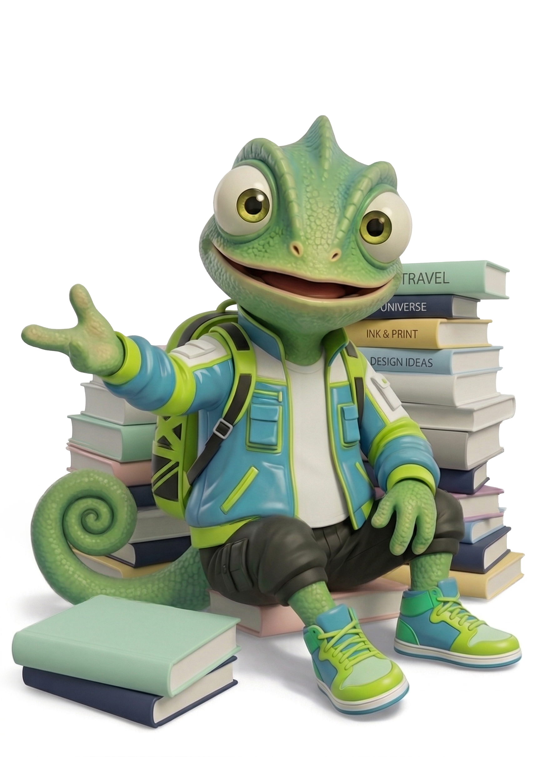 Mascote Scolex com livros